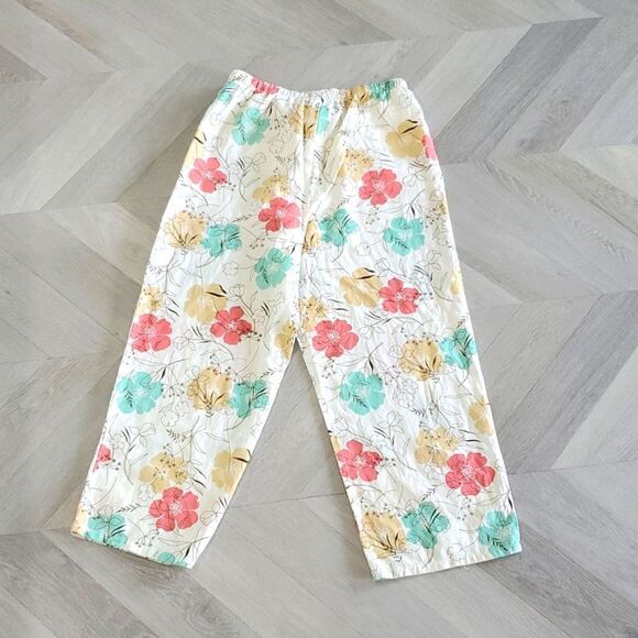 Marc Ware, Hot Cotton Floral Palazzo Linen Pant, Size Med - Picture 5 of 5